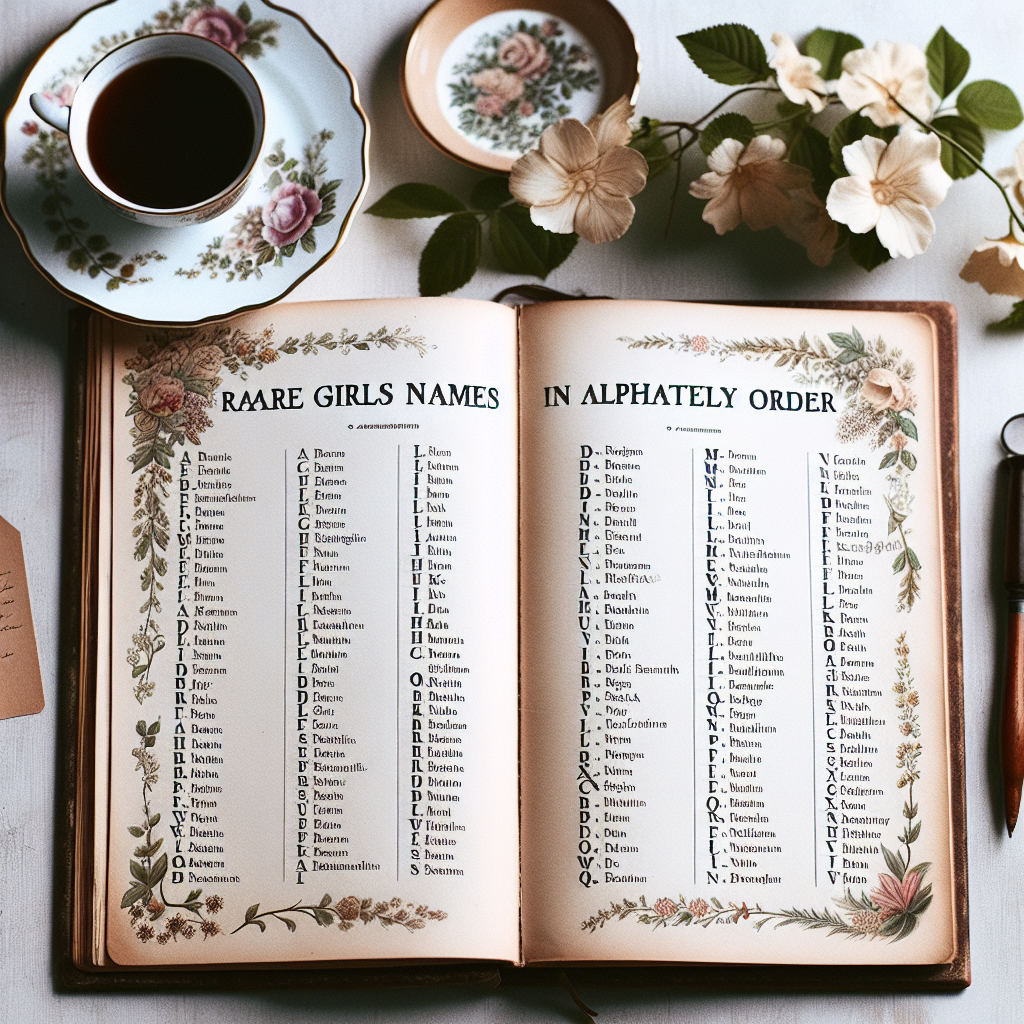 Sjældne pigenavne i alfabetisk rækkefølge